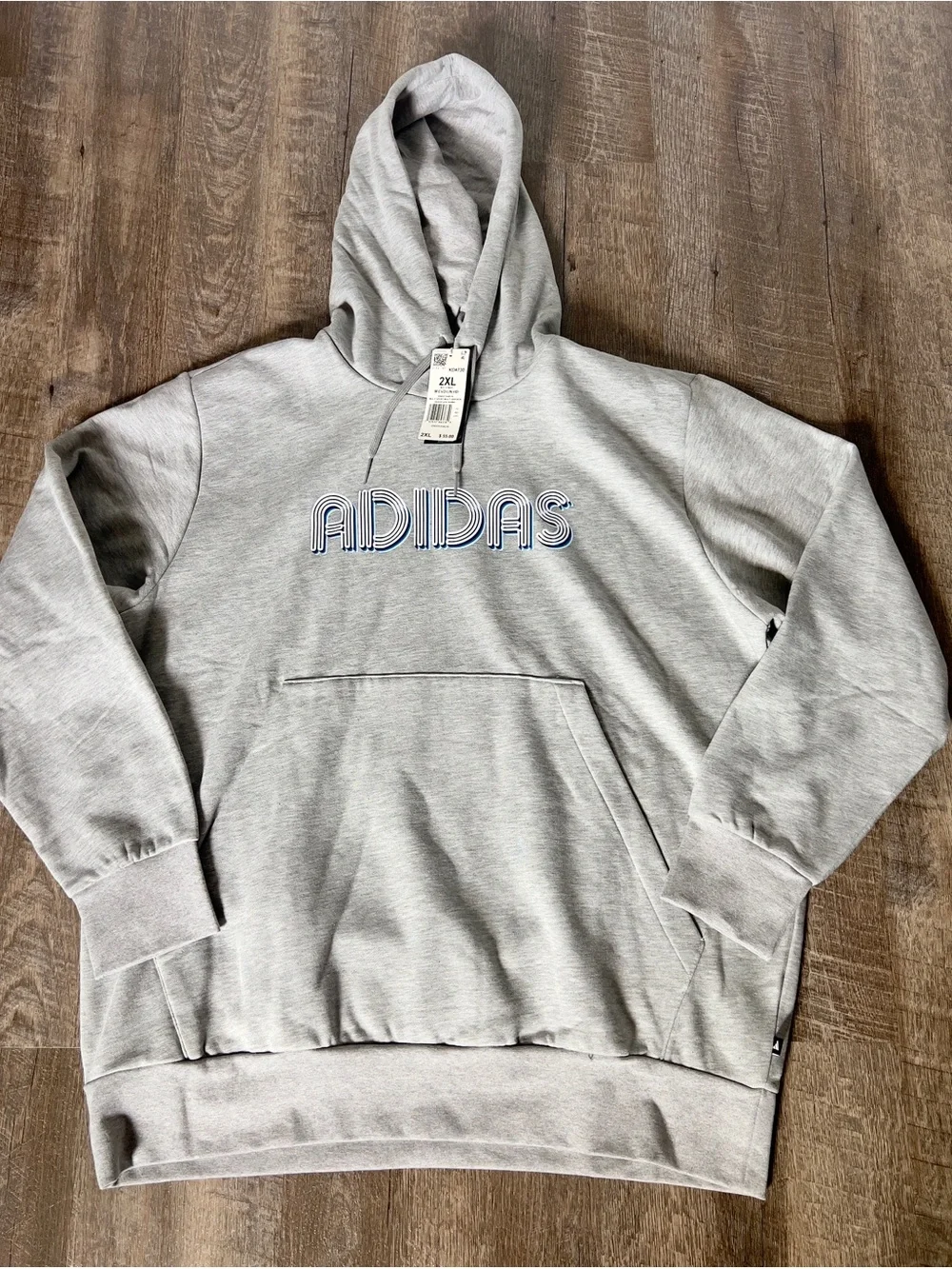 Adidas Men's Fleece Active Hoodie-Size 2XL‎
